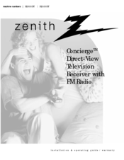 Zenith Concierge H2535DT Installation And Operating Manual, Warranty