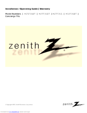 Zenith Concierge H27F36DT Installation And Operating Manual, Warranty