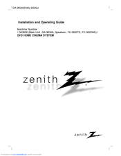 Zenith DA-3630A Installation And Operating Manual