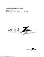 Zenith FE-586E Installation And Operating Manual