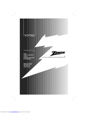 Zenith VCP352 Operating Manual