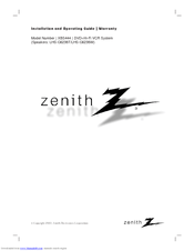 Zenith LHS-C6238W Installation And Operating Manual