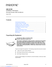 Paradyne UIM-10/100 Installation Instructions Manual