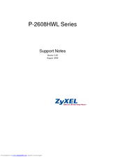 ZyXEL Communications P-2608HWL-D1 Support Notes