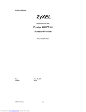 ZyXEL Communications P-660HW-61 Release Note