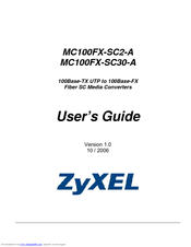 ZyXEL Communications MC100FX-SC2-A User Manual