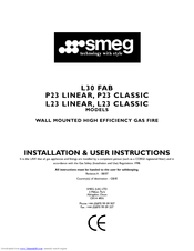 SMEG L23 LINEAR Installation And User Instructions Manual