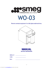 SMEG WO-03 Manual Use And Maintenance