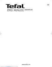 TEFAL PRO MINUTE Aquaplus Manual