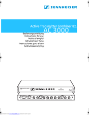 SENNHEISER AC 3000 Instructions For Use Manual