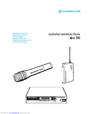 SENNHEISER EvolutionWireless EW 300 Series Instruction Manual