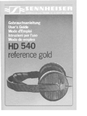 SENNHEISER HD 540 User Manual