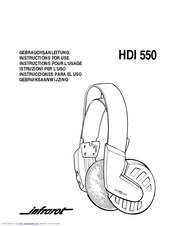SENNHEISER HDI 550 Instructions For Use Manual
