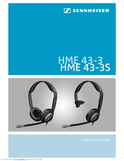 SENNHEISER HME 43-3 - 01-09 Instruction Manual