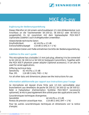 SENNHEISER MKE 40-ew Manual