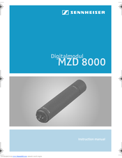 SENNHEISER MZD 8000 Instruction Manual