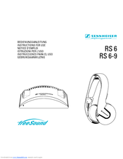 SENNHEISER RS 6 Instructions For Use Manual
