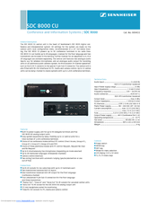 SENNHEISER SDC 8000 C Specification
