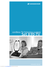 SENNHEISER Set 830-TV Instruction Manual