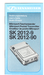 SENNHEISER SK 2012-90 Manual