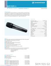 SENNHEISER SKM 935 G2 Product Sheet