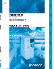 OMRON VARISPEED E7 CIMR-E7Z Quick Manual