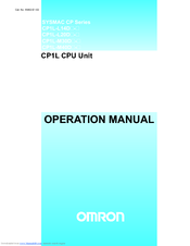 OMRON CP1L CPU UNIT - 06-2007 Operation Manual