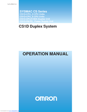 OMRON SYSMAC CS1D-CPU**H Operation Manual