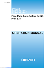 OMRON Face Plate Auto-Builder for NS 3.1 Operation Manual