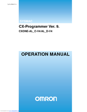 OMRON CX-PROGRAMMER V9 Operation Manual