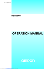 Omron DEVICENET Operation Manual