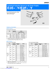 OMRON E2E-X5MY1-M1 Datasheet