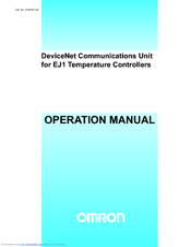 OMRON EJ1 - 07-2008 Operation Manual
