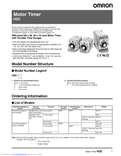 OMRON H2C-8 Manual