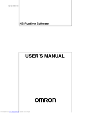 OMRON NS-RUNTIME - SOFTWARE User Manual