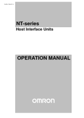 OMRON NT600M-RT121 Operation Manual