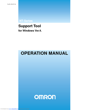Omron NT-SERIES - SUPPORT TOOL FOR WINDOWS V4 Operation Manual