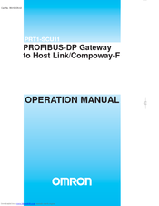 OMRON PROFIBUS DP GATEWAY Operation Manual