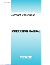 OMRON SENSOR SUPPORT SOFTWARE S3 Operation Manual