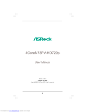 ASROCK 4CoreN73PV-HD720p User Manual