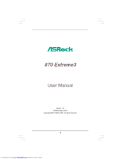ASROCK 870 EXTREME3 - V1.0 User Manual