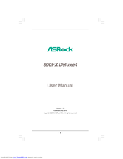 ASROCK 890FX Deluxe4 User Manual
