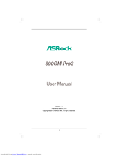 ASROCK 890GM PRO3 - V1.1 User Manual