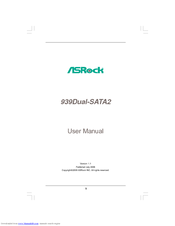ASROCK 939Dual-SATA2 User Manual