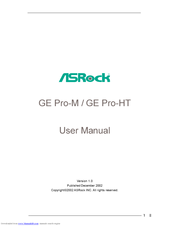 ASROCK GE PRO-M User Manual
