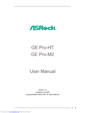 ASROCK GE PRO-M2 User Manual