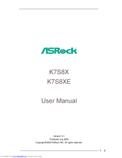 ASROCK K7S8X - VERSION 3.1 User Manual