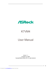 ASROCK K7VM4 User Manual