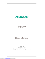 ASROCK K7VT6 User Manual
