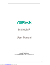 ASROCK M810LMR User Manual